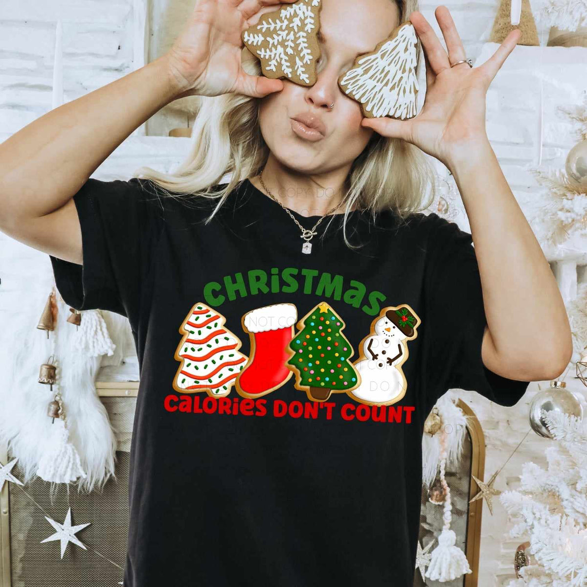 Christmas calories don't count cookies (canvista) 43716 DTF transfer