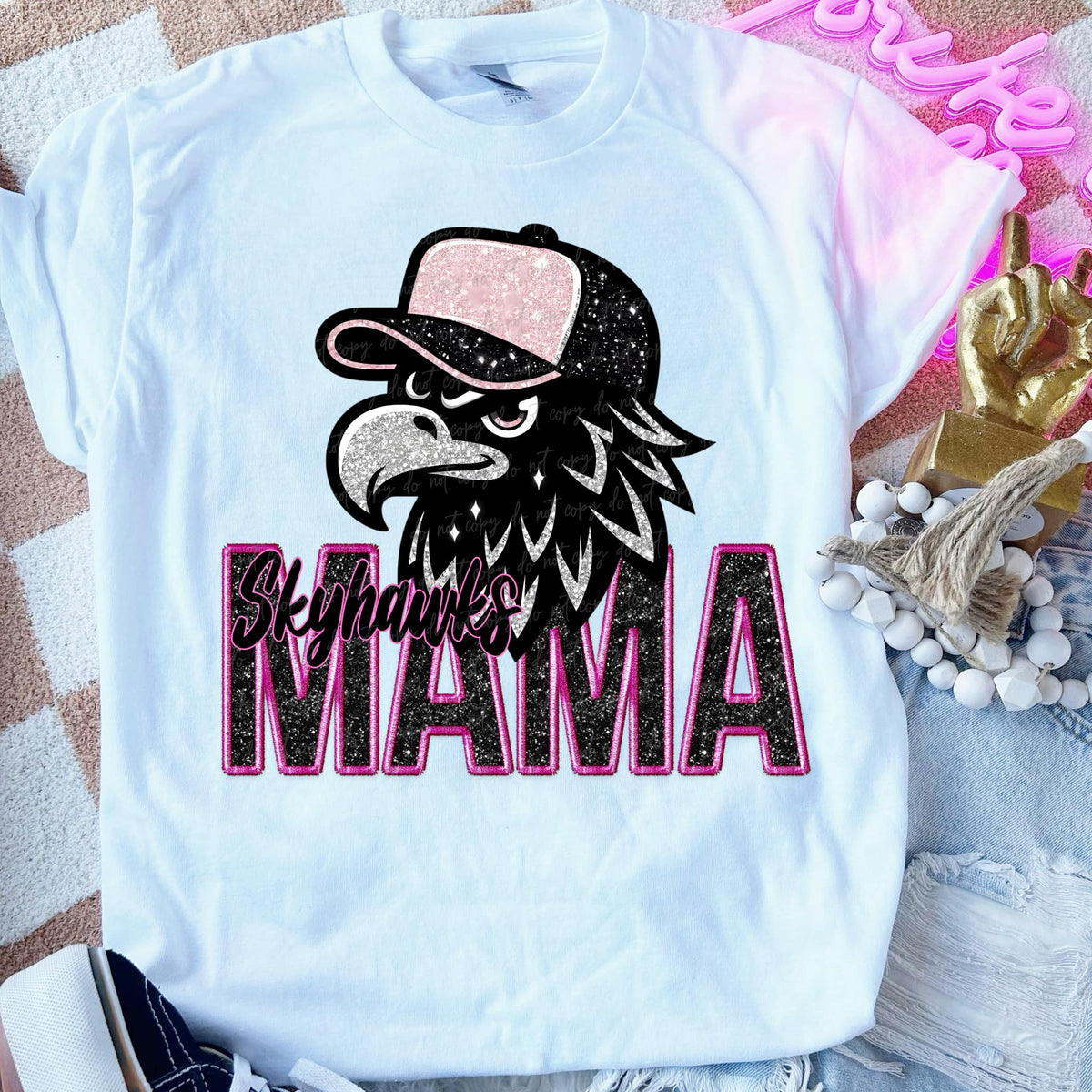 Skyhawks mama PINK DTF transfers