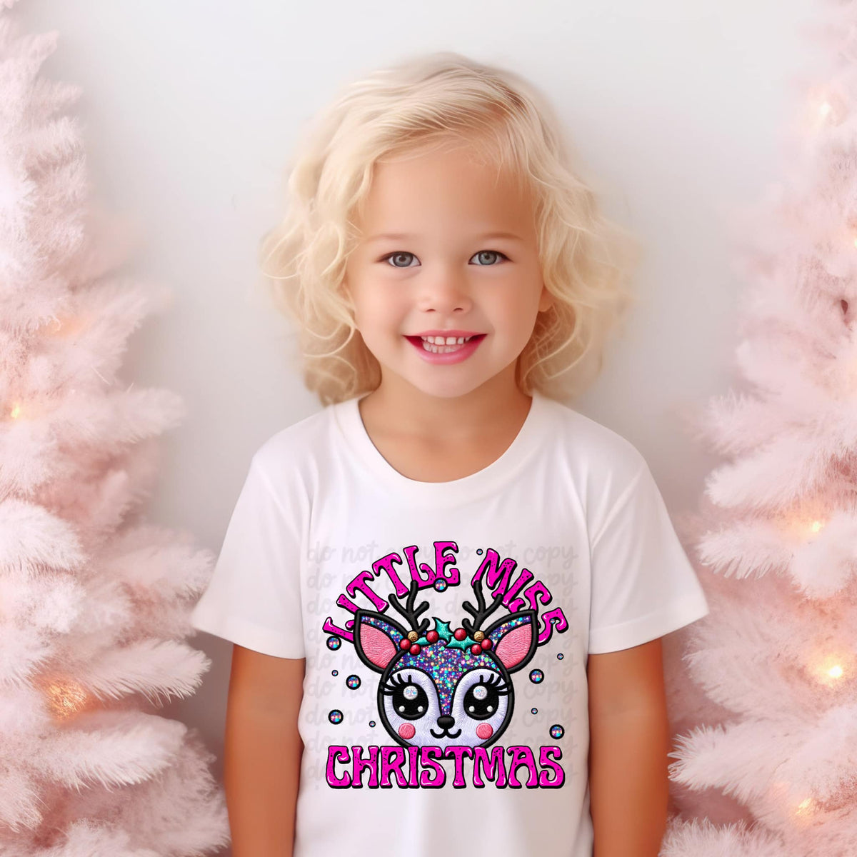 Little miss christmas deer exclusive DTF transfer