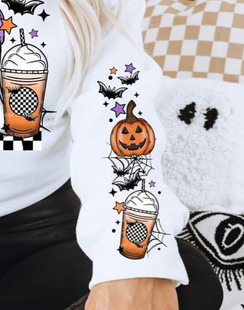 Pumpkin and latte sleeve (CSC) 43934 DTF TRANSFER