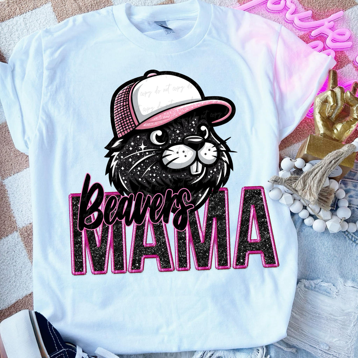 Beavers mama PINK DTF transfers