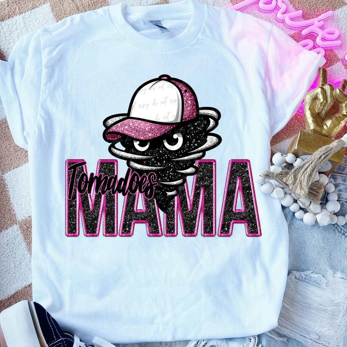 Tornadoes mama PINK DTF transfers