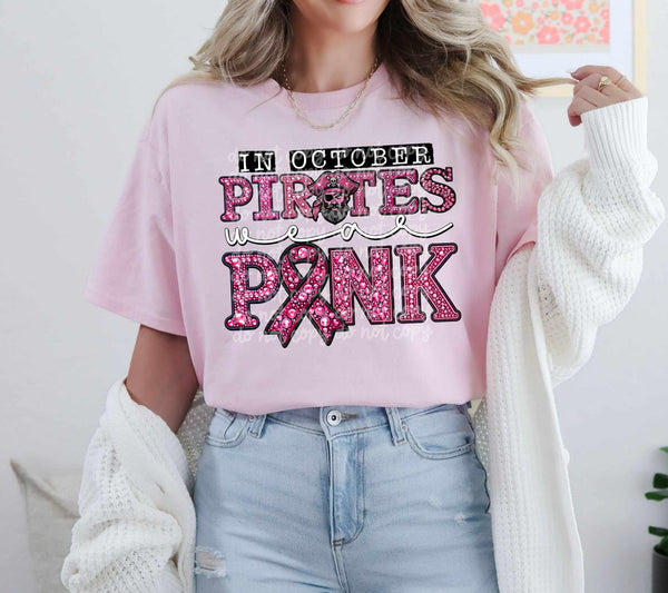 In october pirates wear pink 52019 DTF transfer