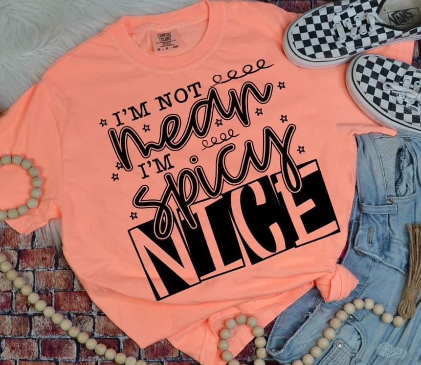 I'm not mean I'm spicy nice (S&G) 43728 DTF transfer