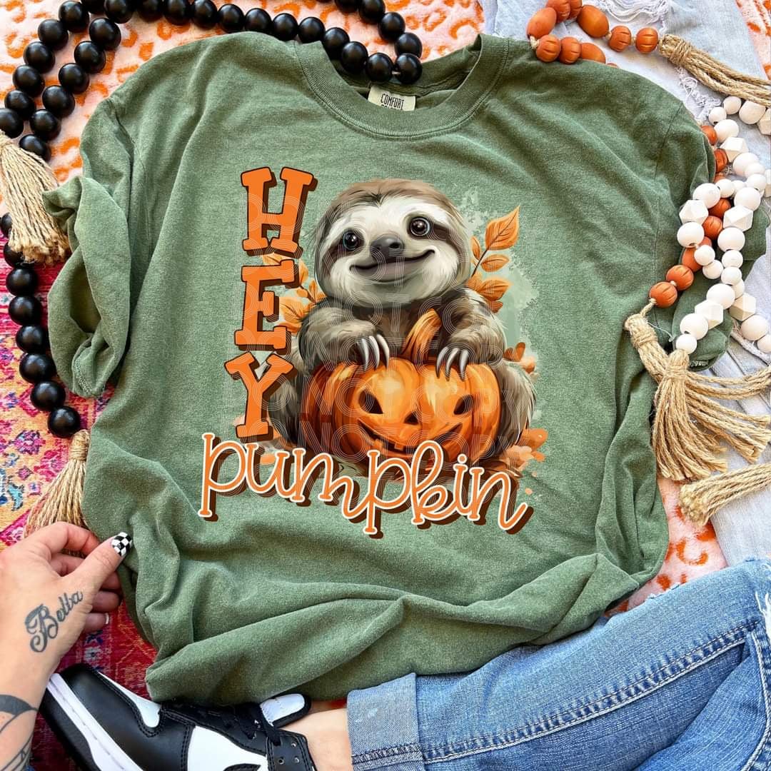 Hey pumpkin sloth (SSD) 44787 DTF transfer
