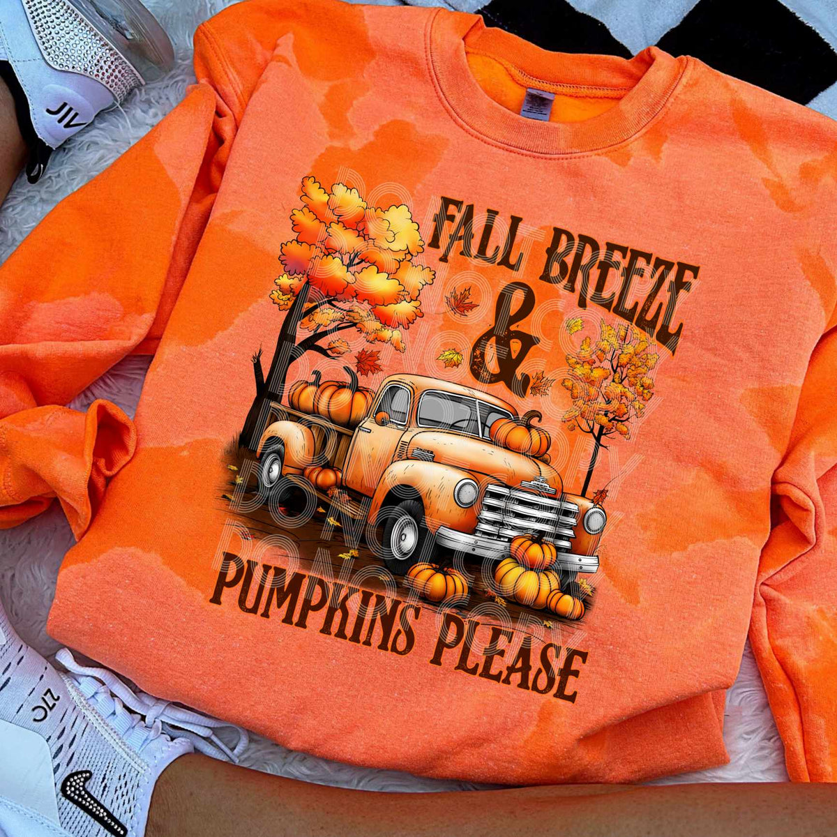 Fall breeze pumpkin please orange truck (SSD) 52015 DTF transfer