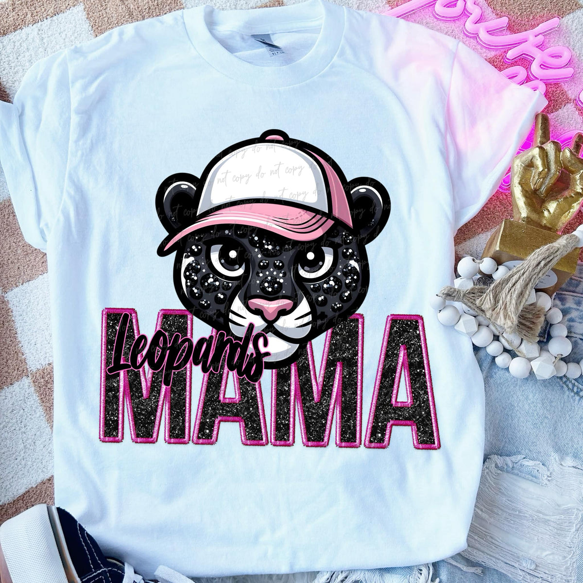 Leopards mama PINK DTF transfers