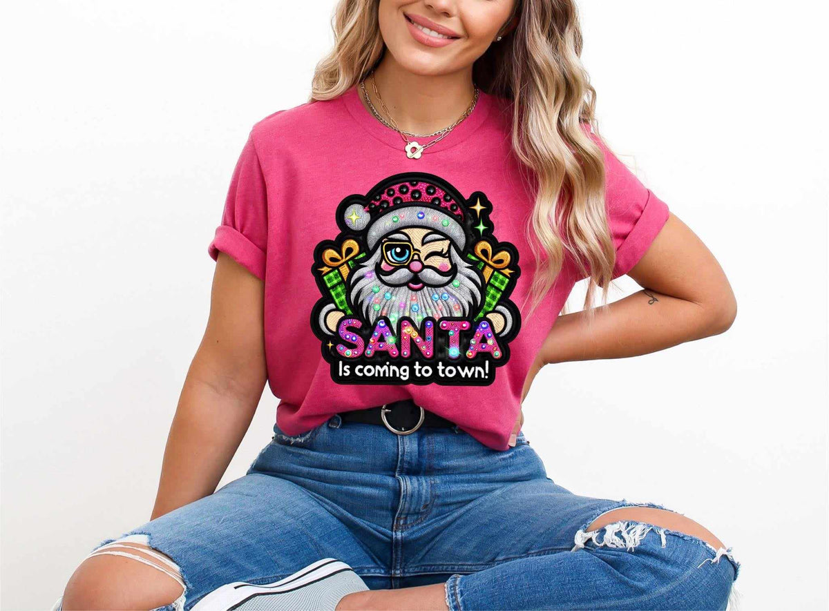 Santa is coming to town exclusive 43746 DTF transfer