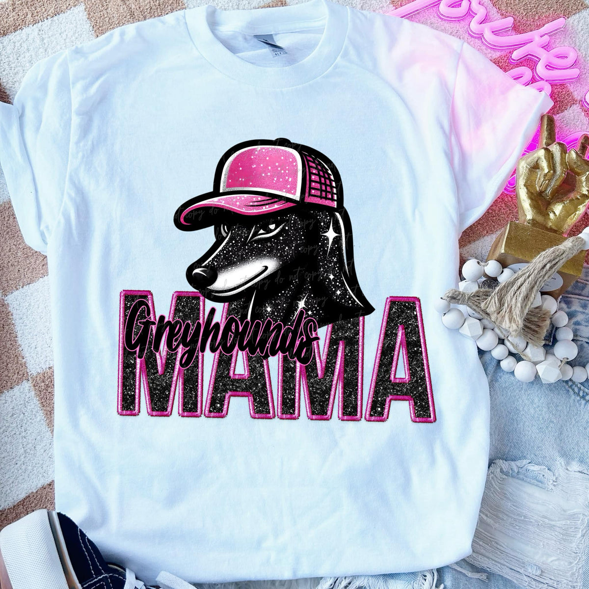 Greyhounds mama PINK DTF transfers