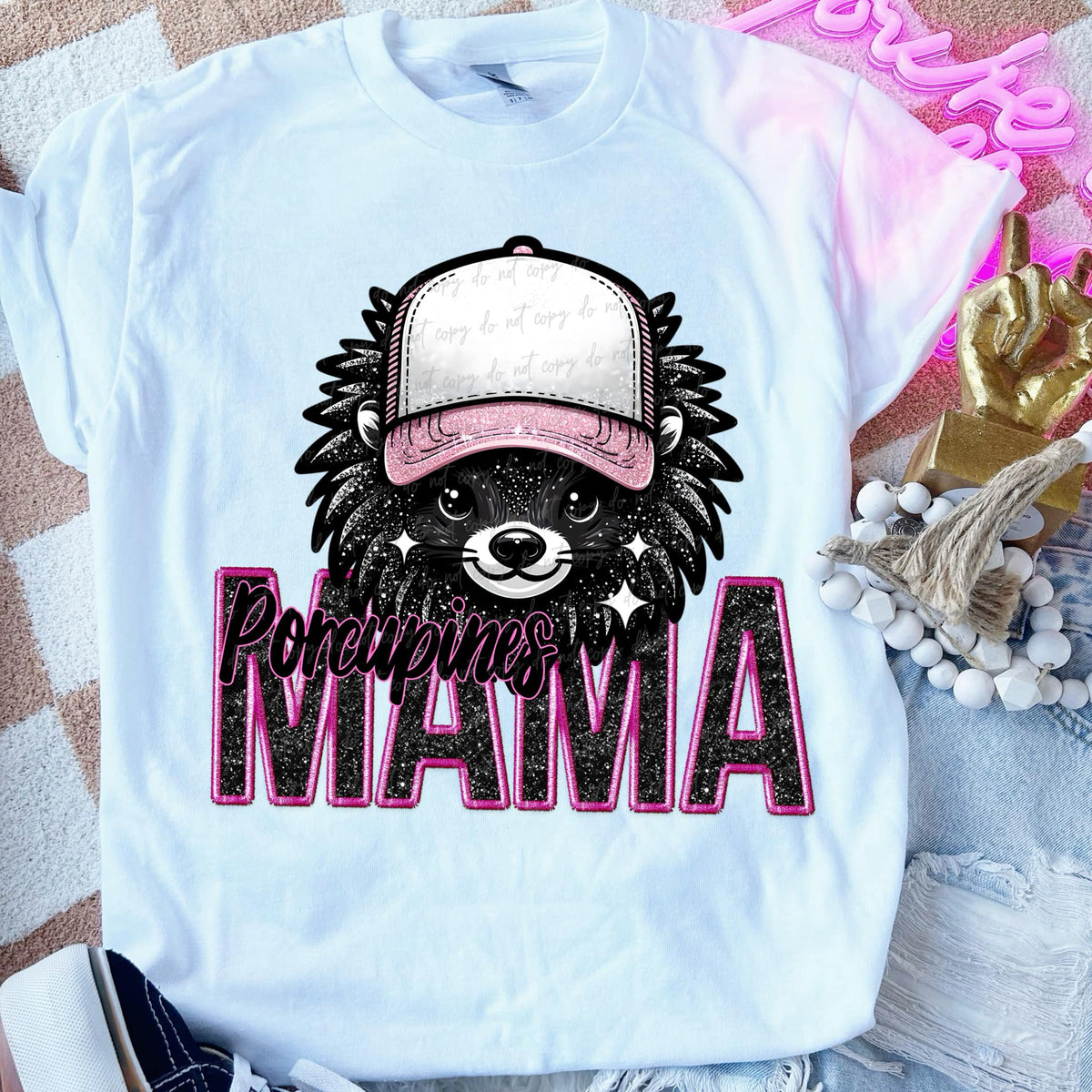 Porcupines mama PINK DTF transfers