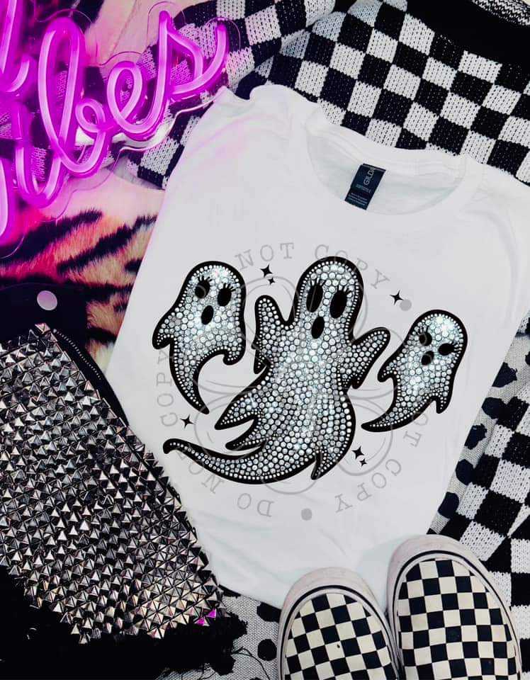 Trio rhinestone ghosts (FDCD) 43820 DTF TRANSFER