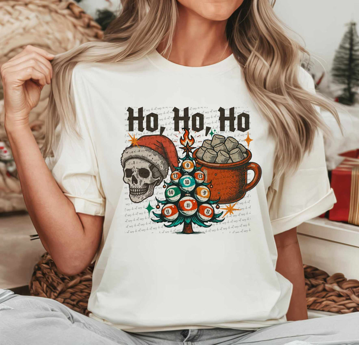 Ho ho ho skellie, tree, mug 50269 DTF transfer