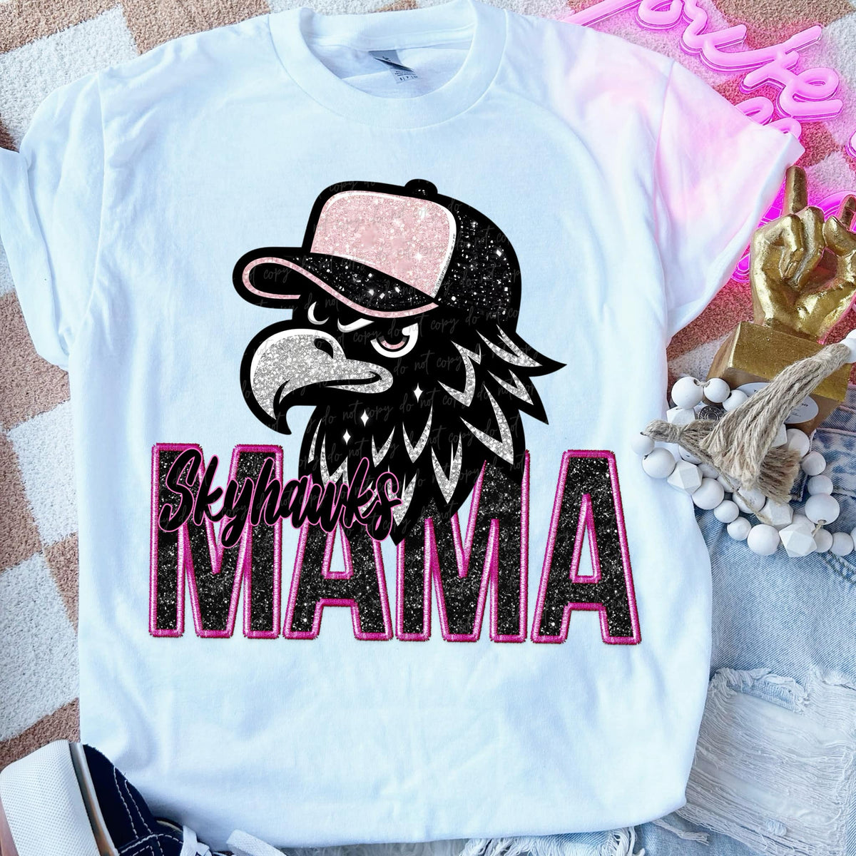 Skyhawks mama PINK DTF transfers