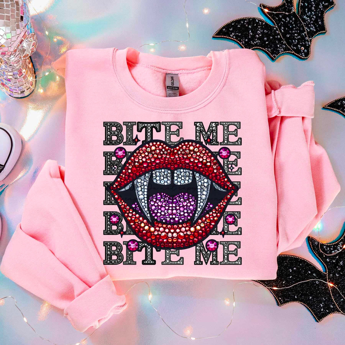 Bite me stacked vampire lips (ABD) 52294 DTF transfer