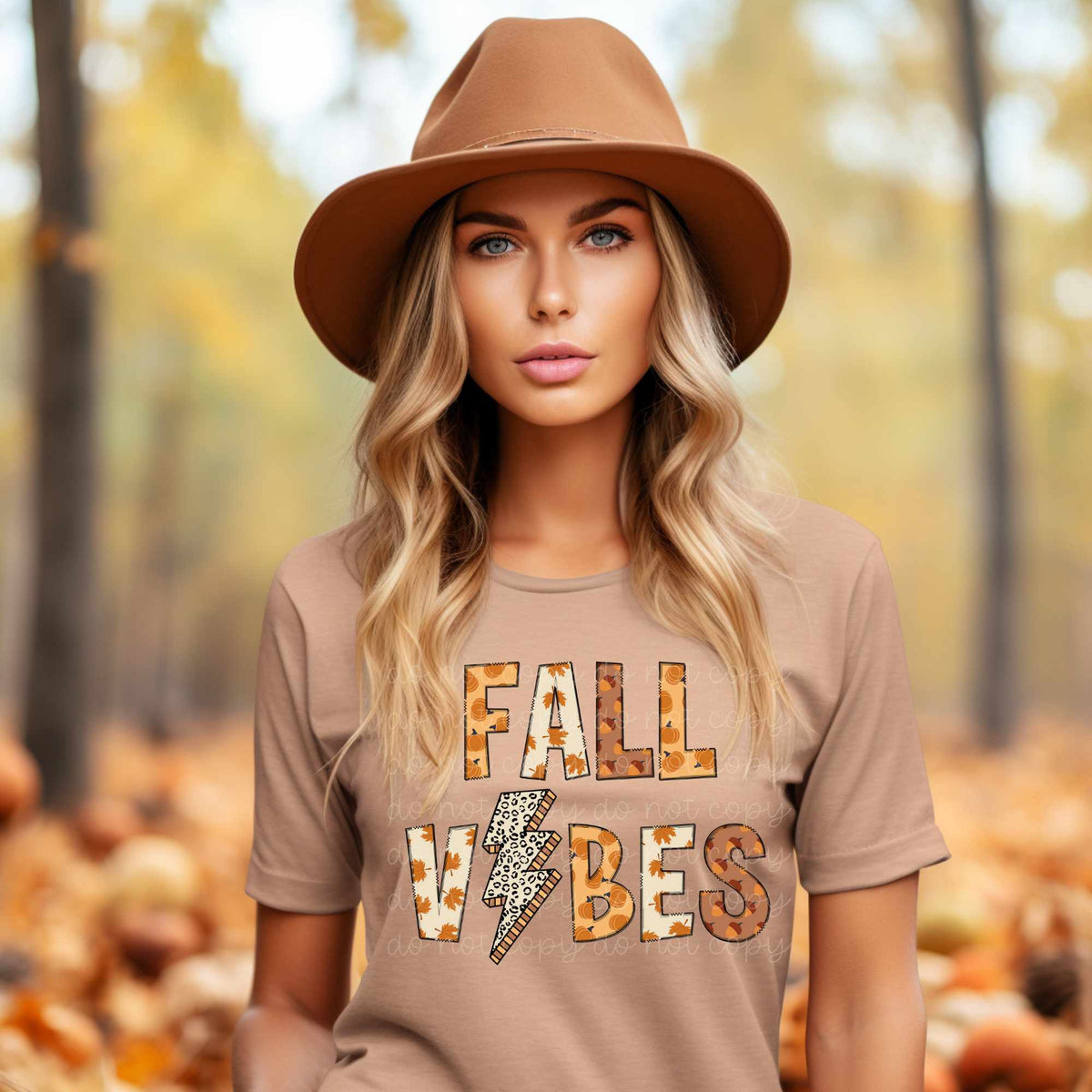 Fall vibes fall font lightning bolt DTF transfer