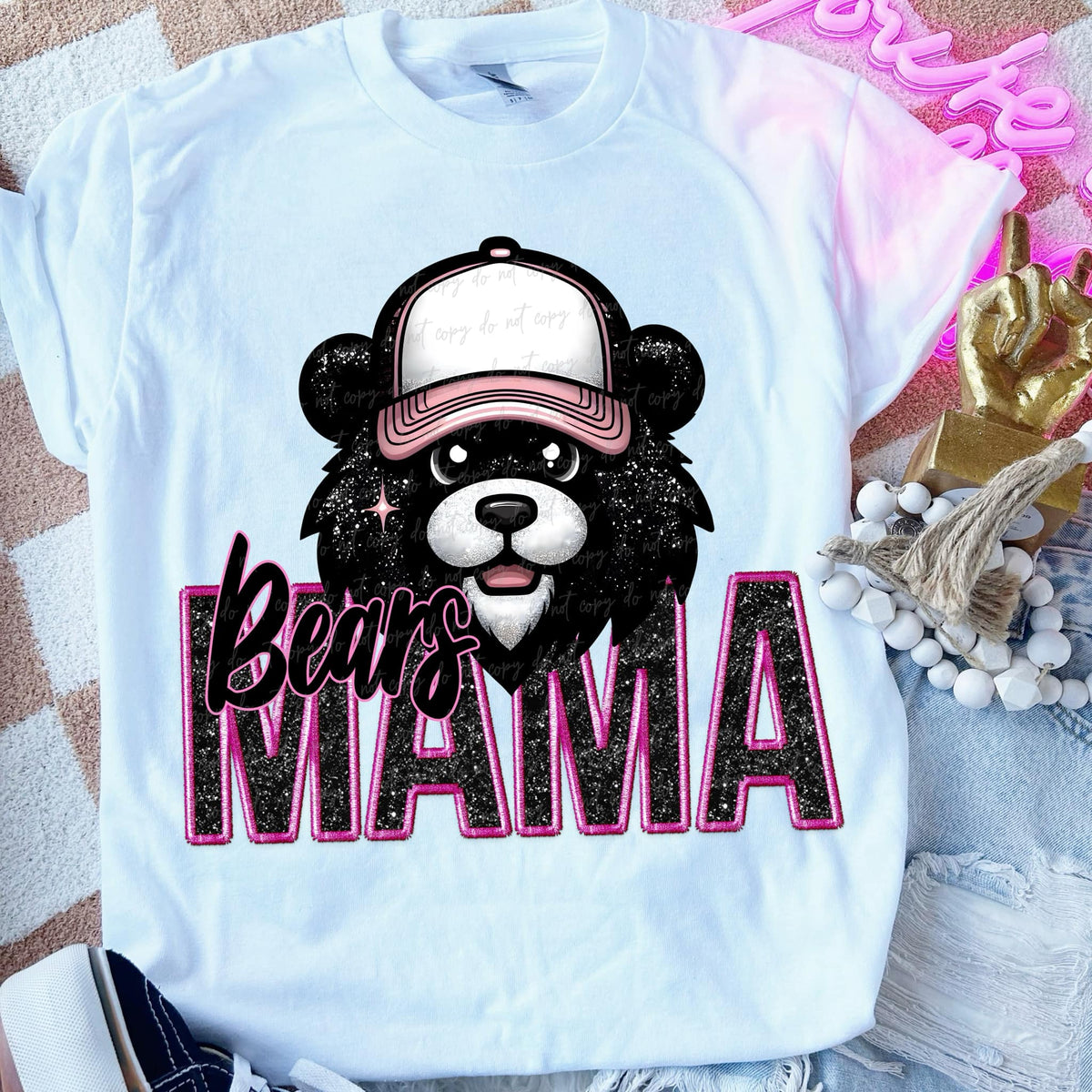 Bears mama PINK DTF transfers
