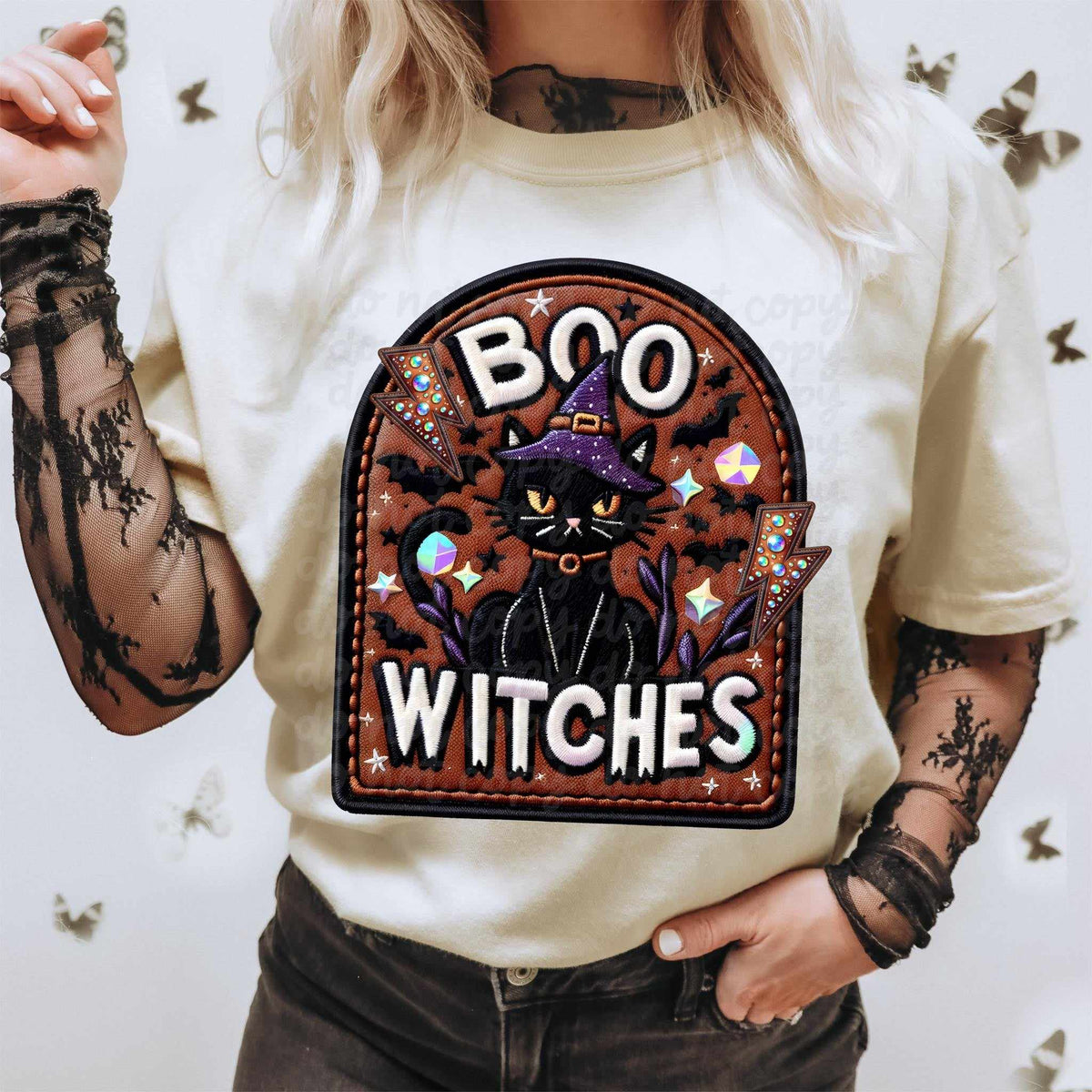 Boo witches cat exclusive 43757 DTF transfer