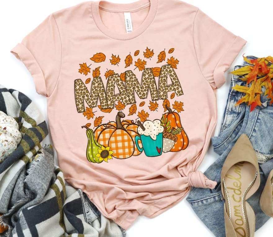 Mama leopard font fall items (S&G) 43726 DTF transfer