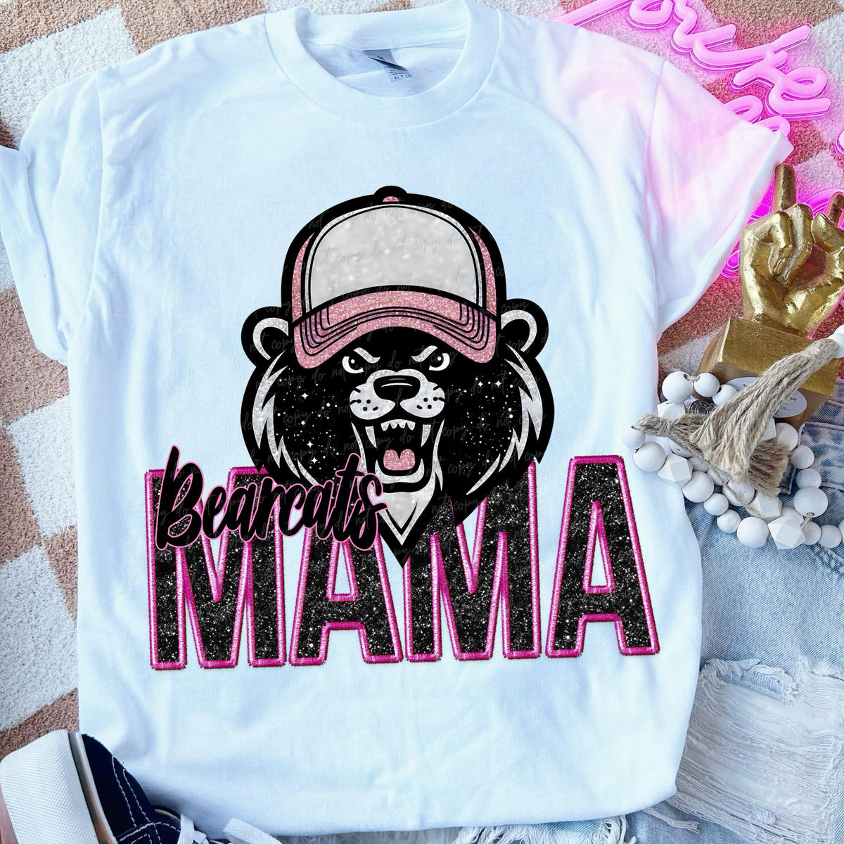 Bearcats mama PINK DTF transfers