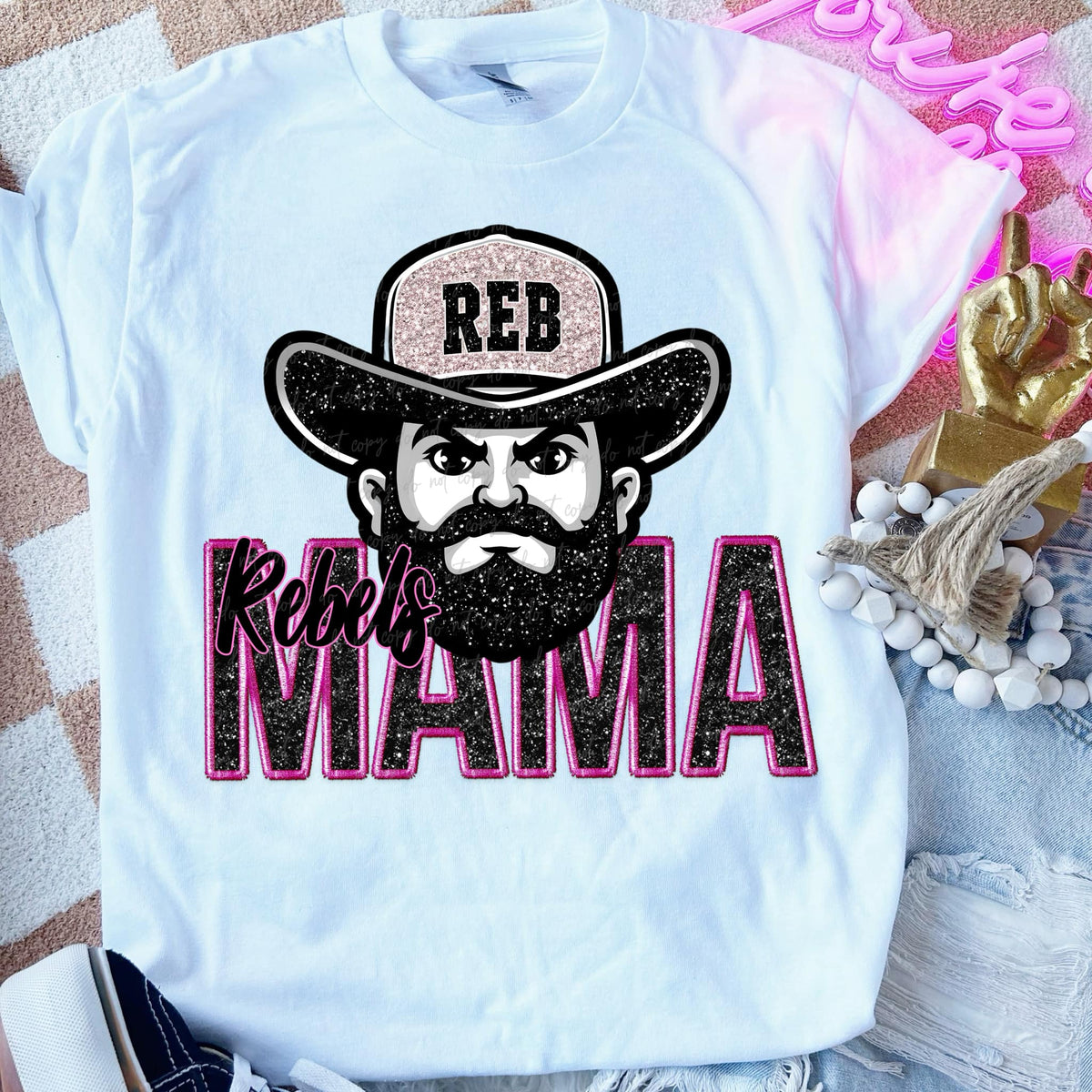 Rebels mama PINK DTF transfers