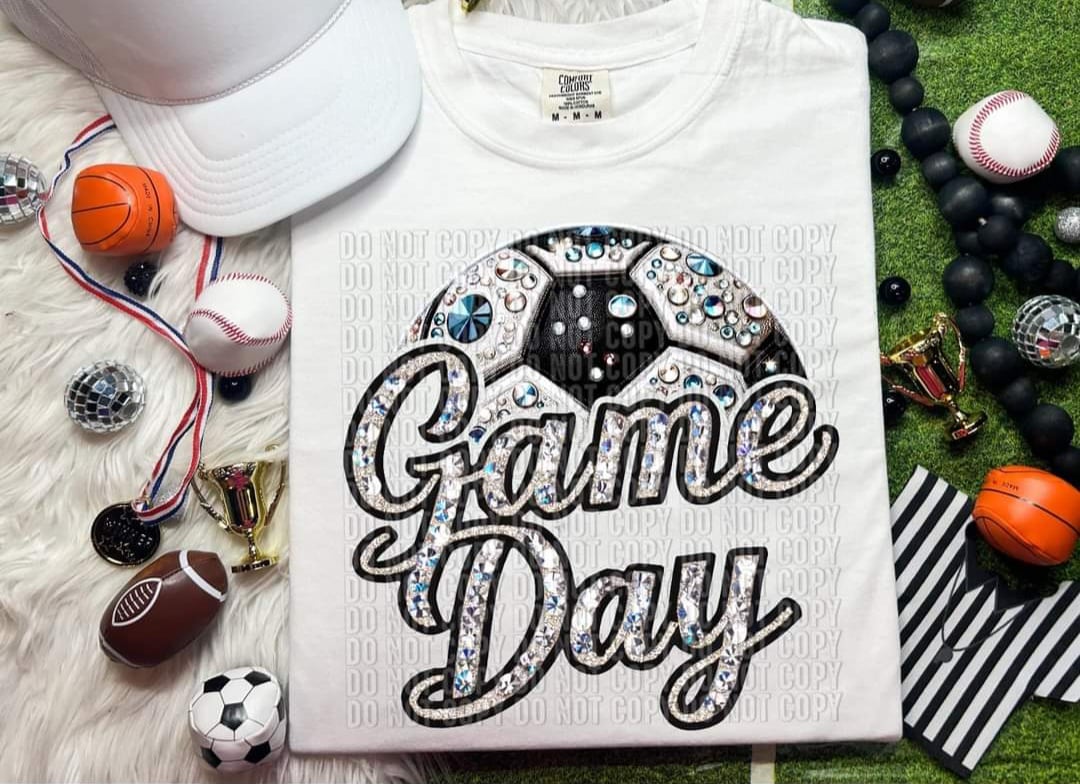 Game day soccer with rhinestones (CRAFTI) 50326 DTF transfer