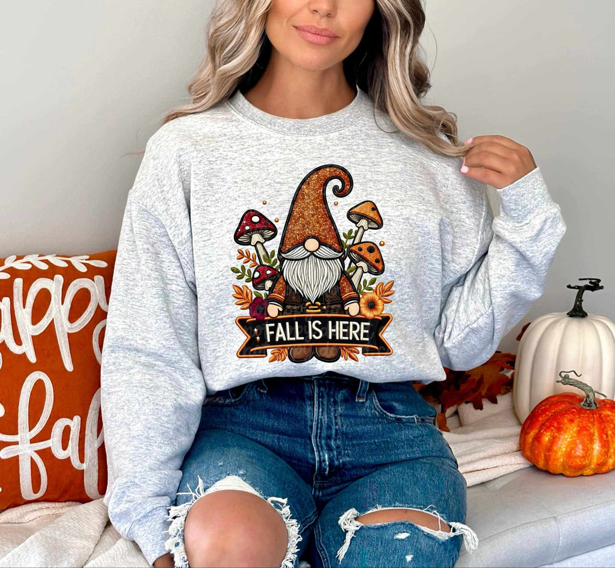 Fall is here gnome 50684 DTF transfer