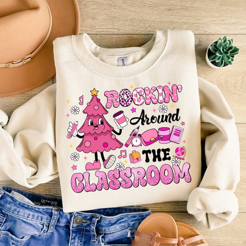 Rockin around the classroom 43956 DTF TRANSFER