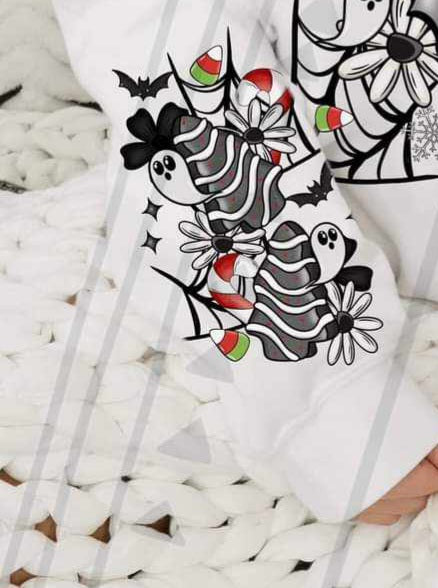 Spooky christmas cake sleeve 50267 DTF transfer