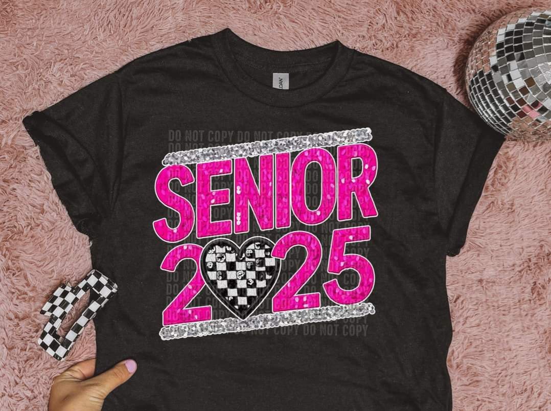 Senior 2025 pink 44500 DTF transfer