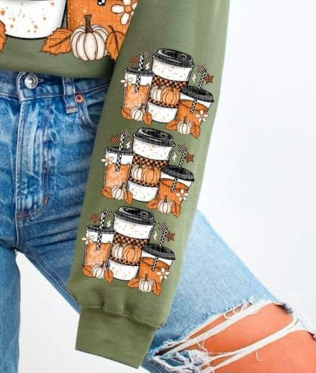 Pumpkin lattes SLEEVE exclusive 43902 DTF TRANSFER