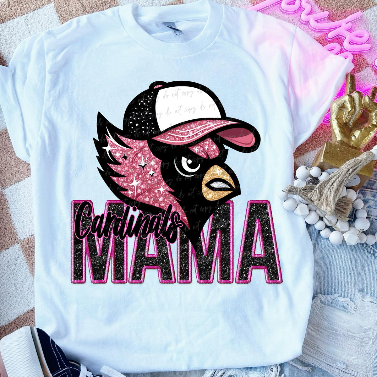 Cardinals mama PINK DTF transfers