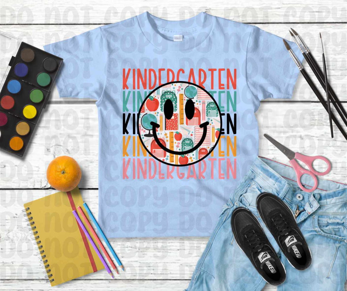 Kindergarten stacked smiley (canvista) 43712 DTF transfer