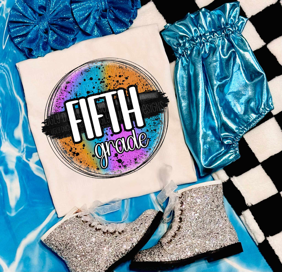 Fifth grade painted circle (UD) 39912 DTF transfer