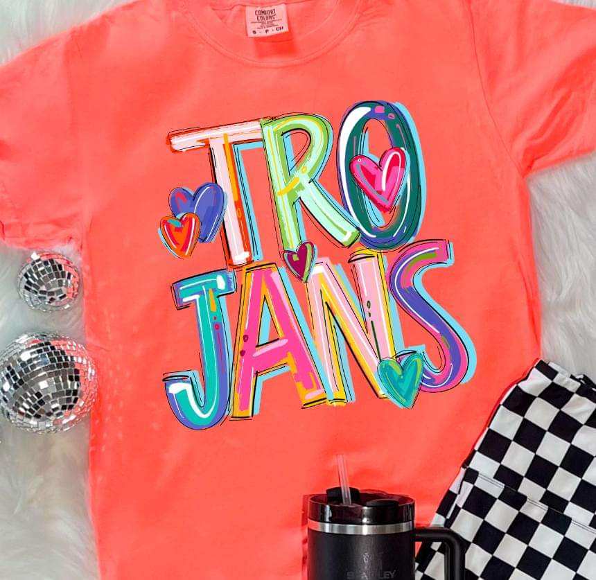 Trojans cherry font 41701 DTF transfer