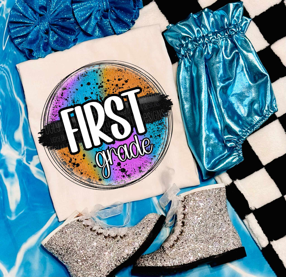 First grade painted circle (UD) 39911 DTF transfer