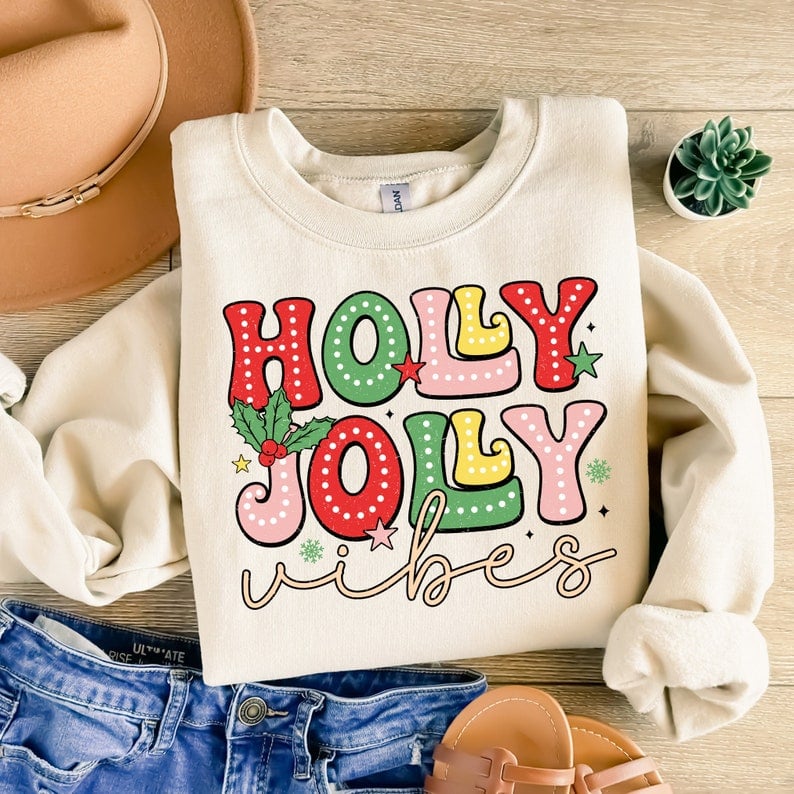 Holly jolly vibes 41929 DTF transfer