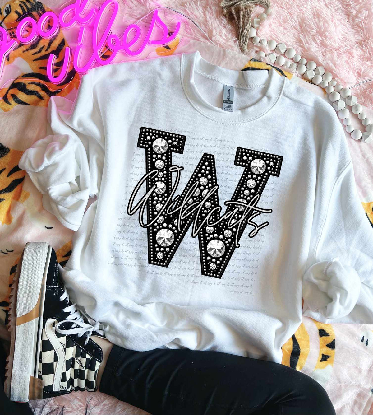 W wildcats rhinestone (CITY) 41377 DTF TRANSFER