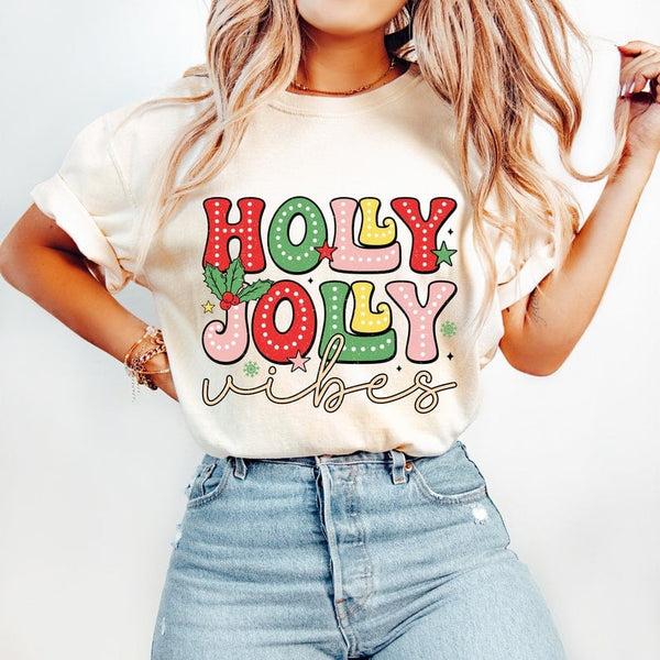 Holly jolly vibes 41929 DTF transfer