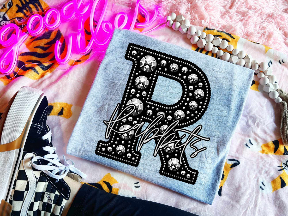 R rabbits rhinestone (CITY) 41404 DTF TRANSFER