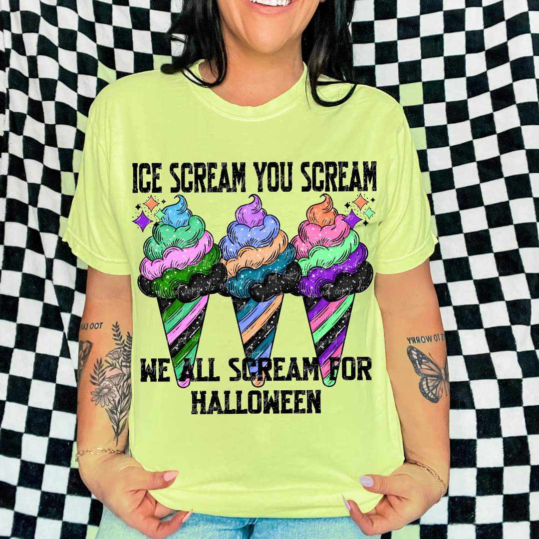 Ice scream you scream we all scream for halloween (VIRGO) 41745 DTF transfer