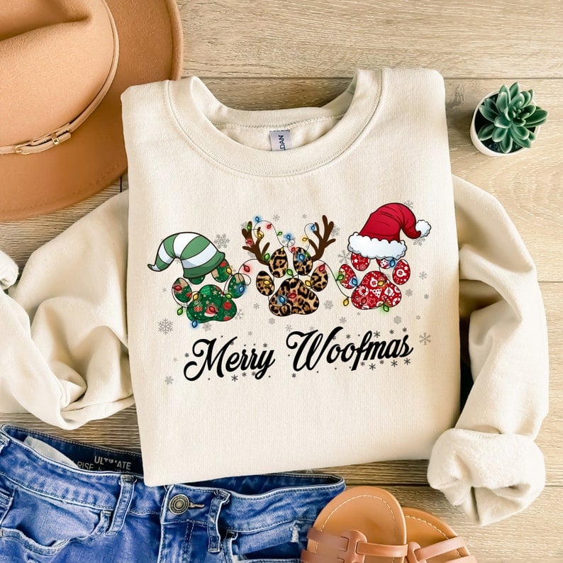 Merry woofmas 43012 DTF transfers