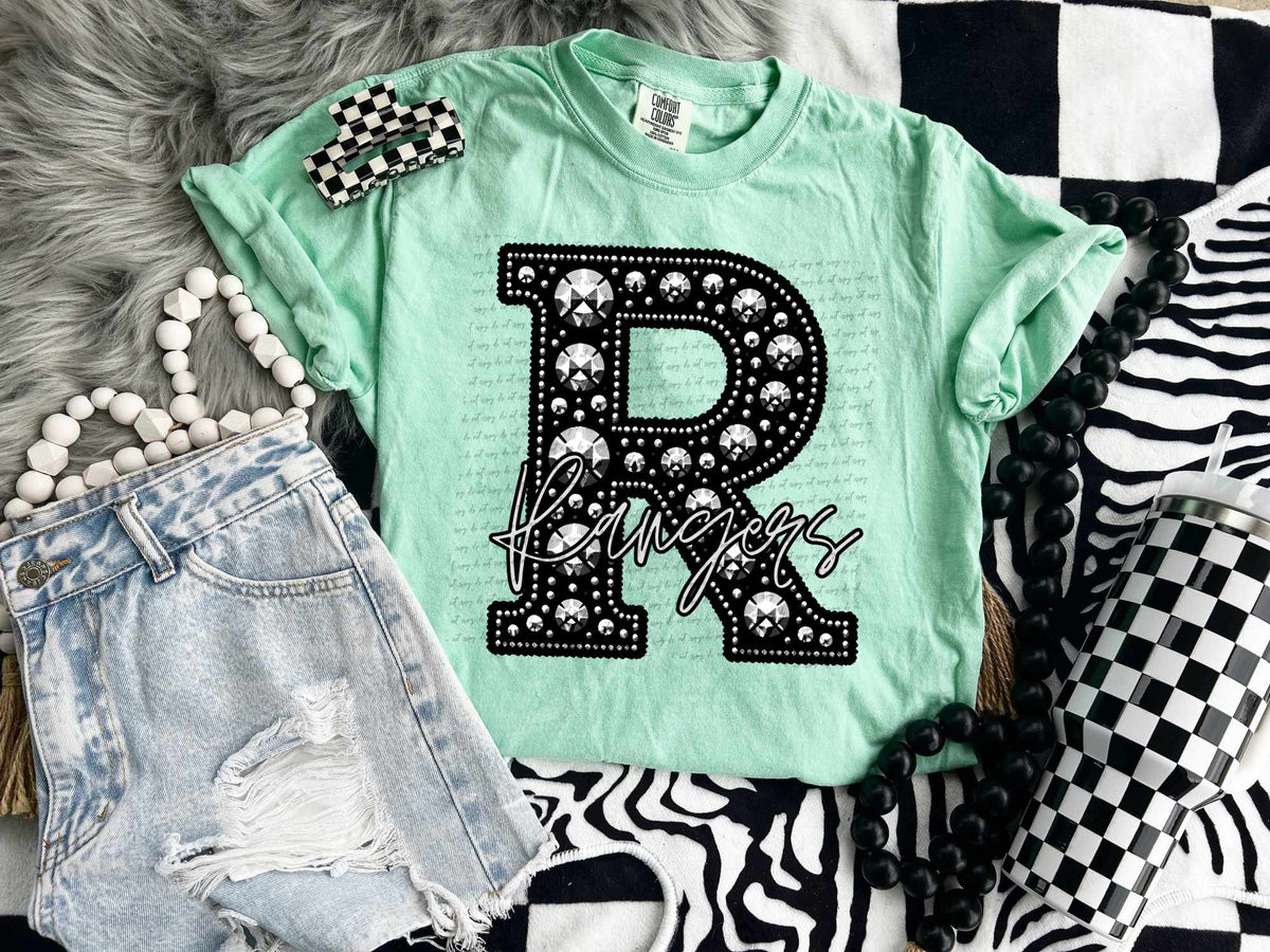 R rangers rhinestone (CITY) 41380 DTF TRANSFER