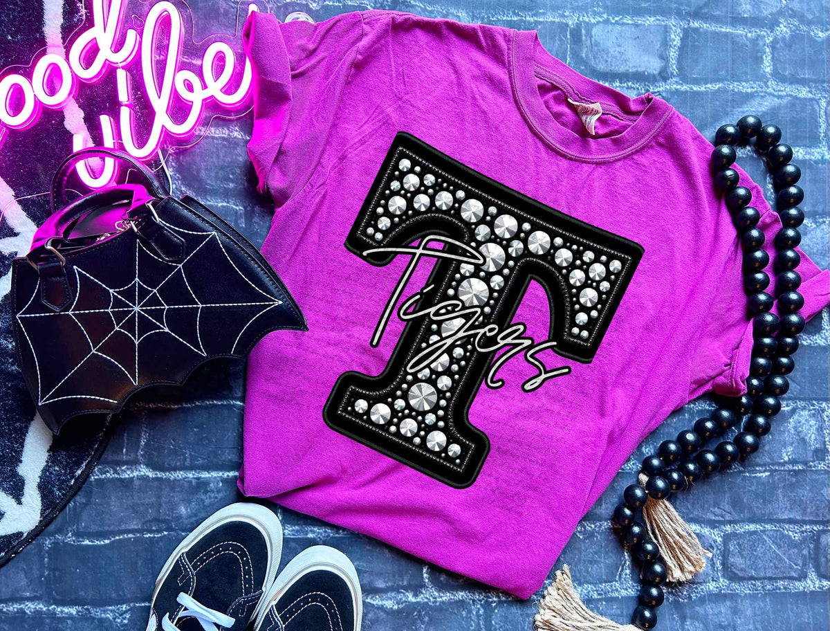 T tigers rhinestone (CITY) 41388 DTF TRANSFER