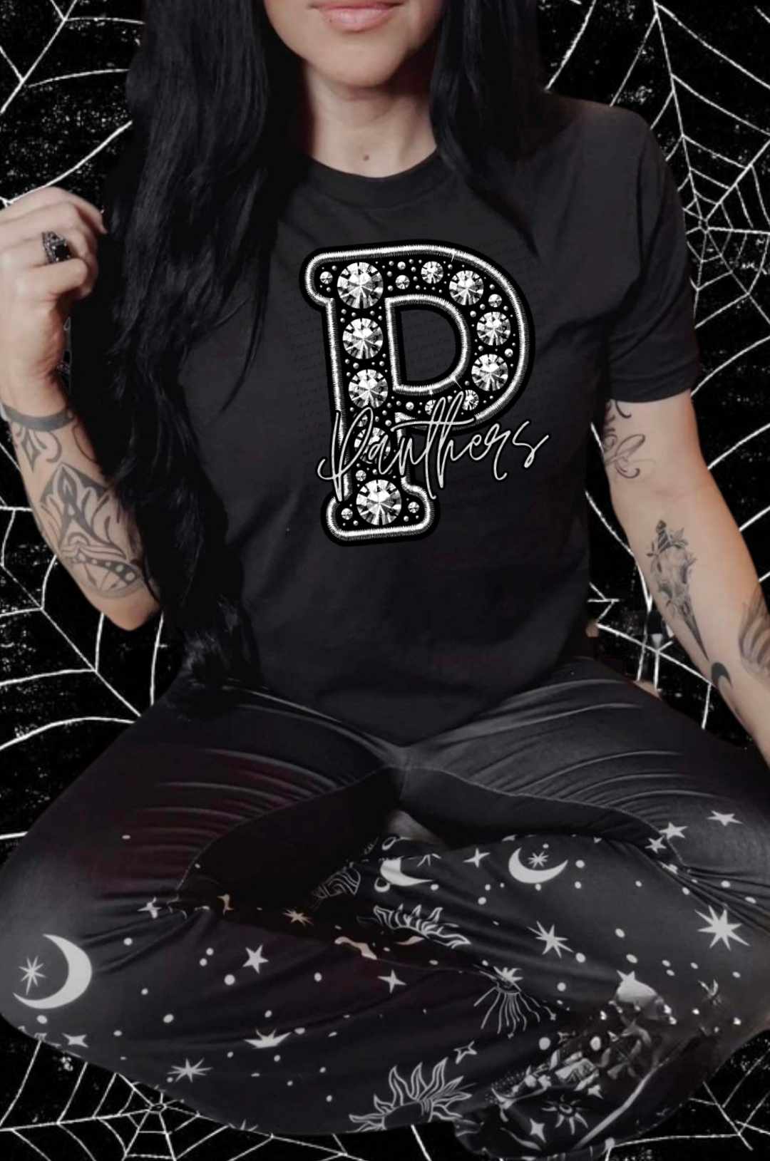 P panthers rhinestone (CITY) 41375 DTF TRANSFER
