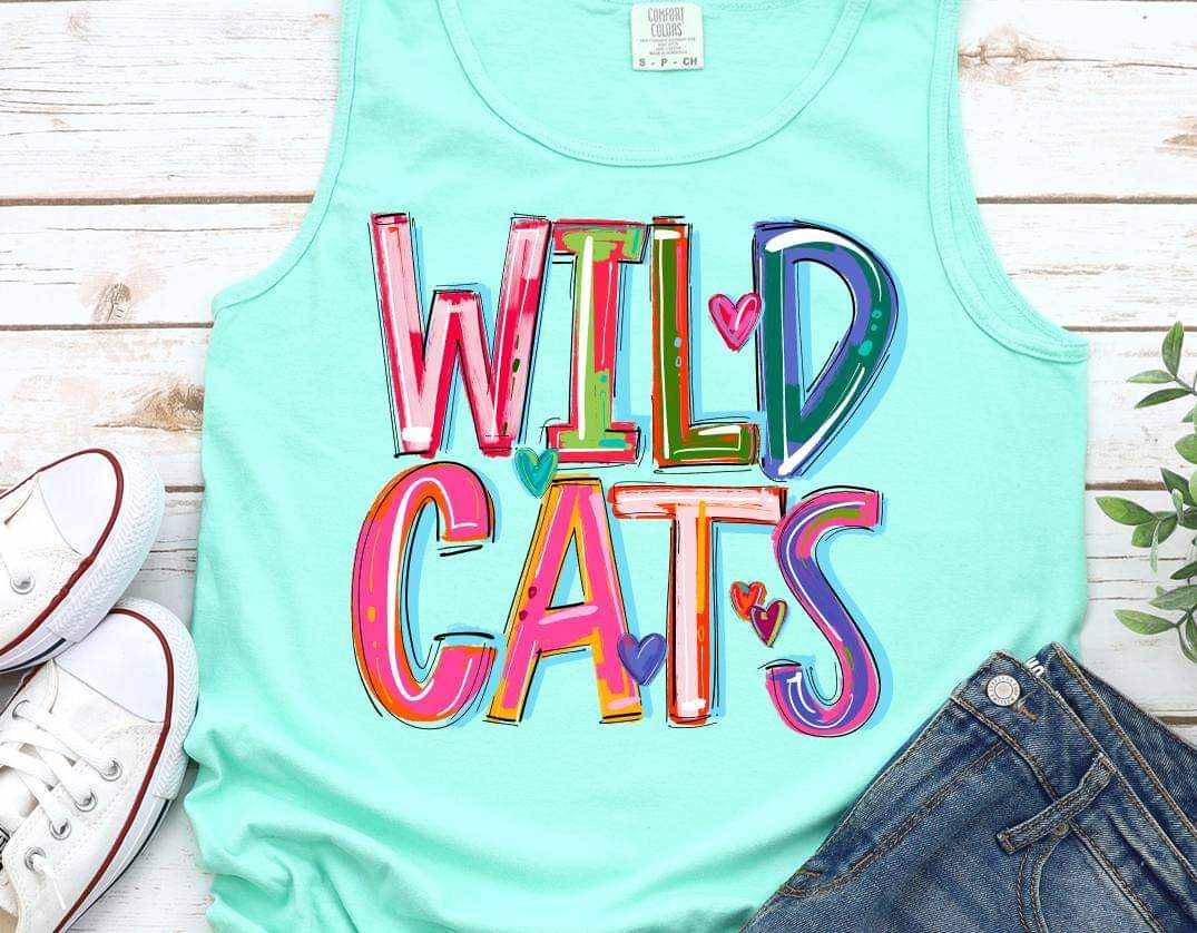 Wildcats cherry words (S&G) 41248 DTF TRANSFER
