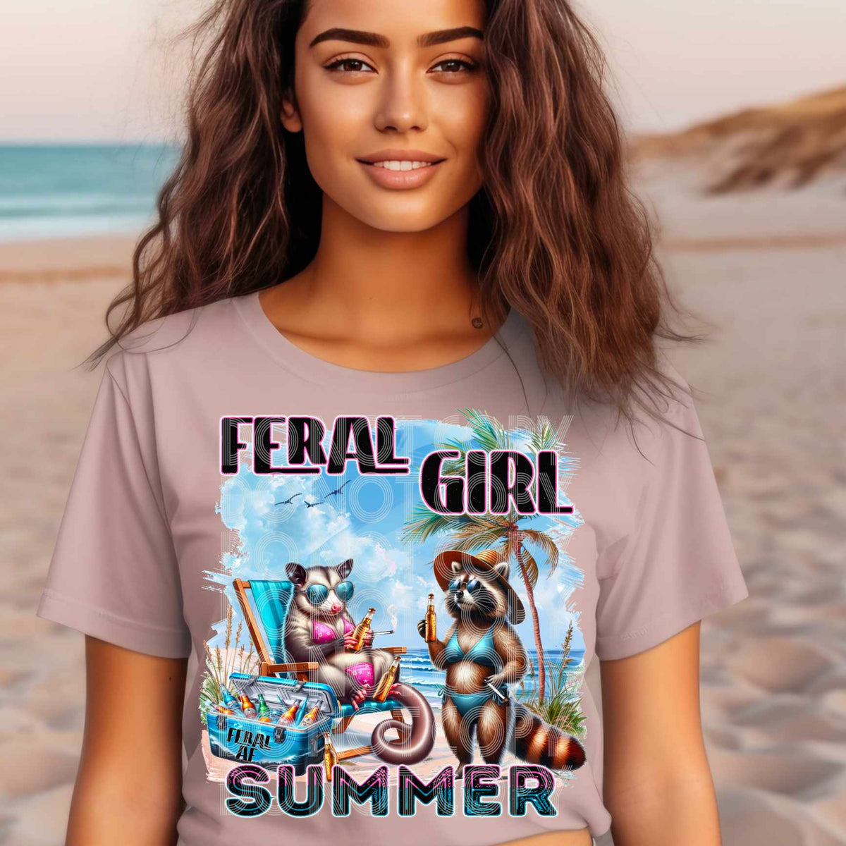 Feral girl summer  (DD) 39936 DTF Transfer