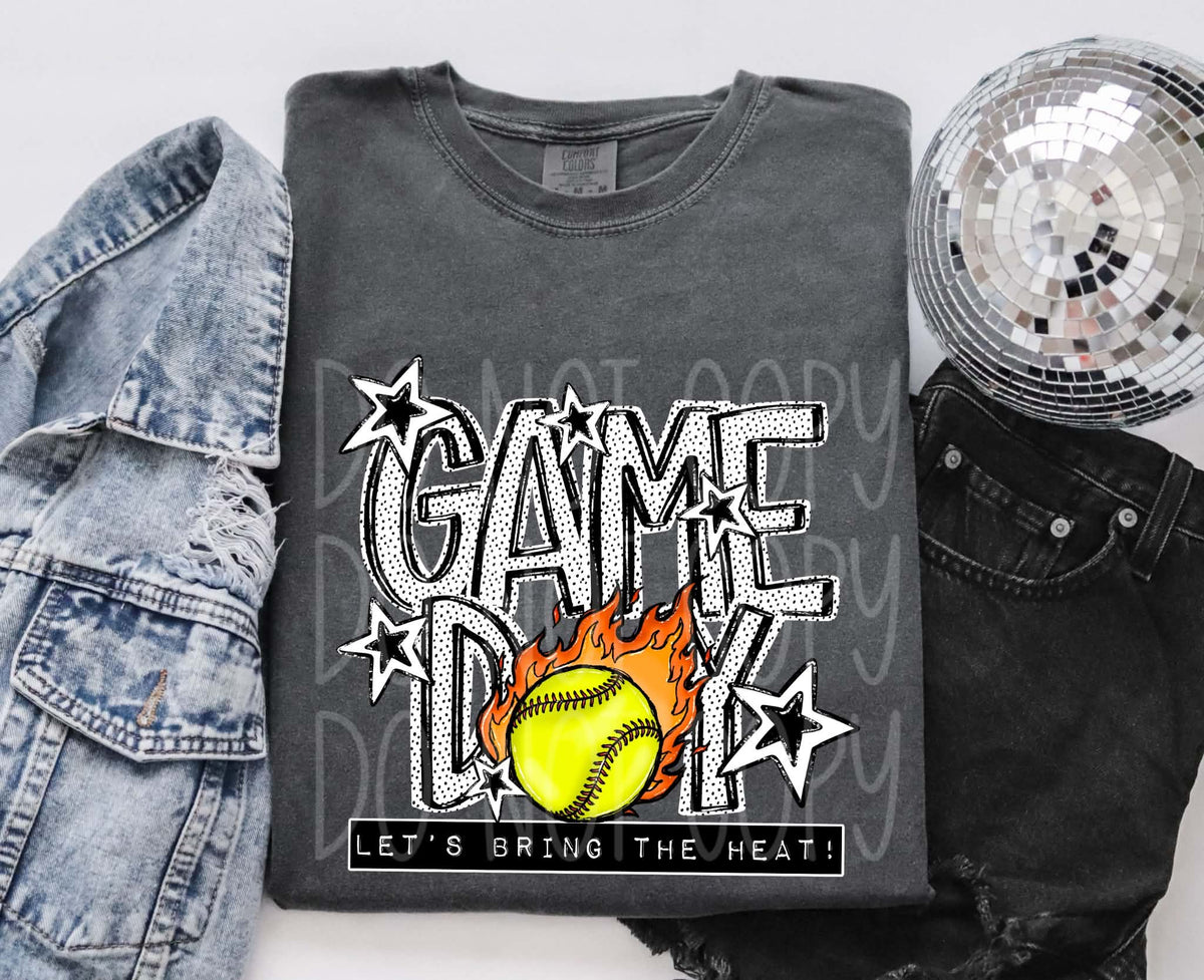 Game day flaming softball (PH) DTF Transfer