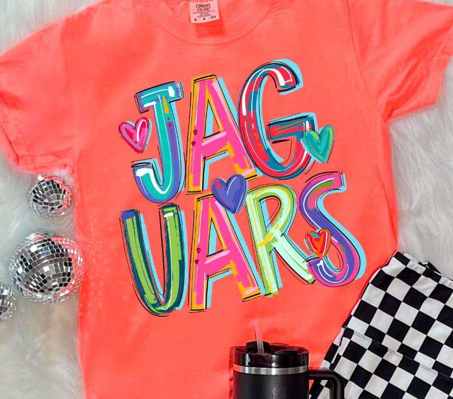 Jaguars cherry words (S&G) 41234 DTF TRANSFER