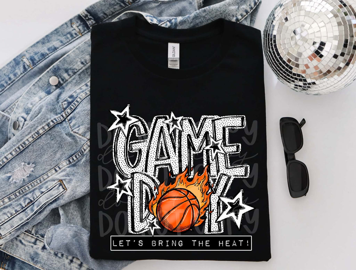 Game day flaming basketball (PH) DTF Transfer