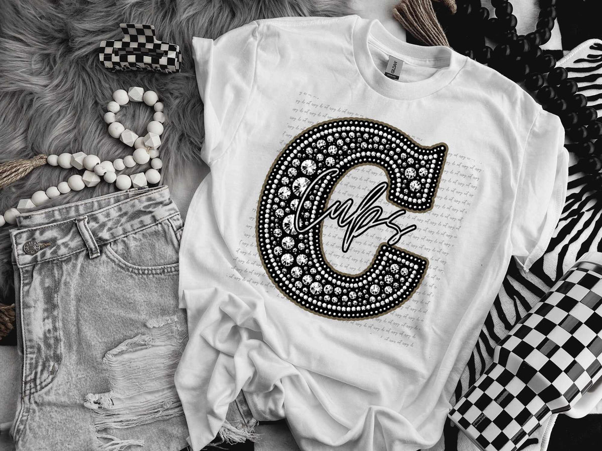 C cubs rhinestone (CITY) 41463 DTF TRANSFER